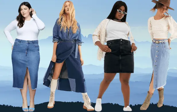 How-to-Style-a-Denim-Skirt-for-Plus-Size